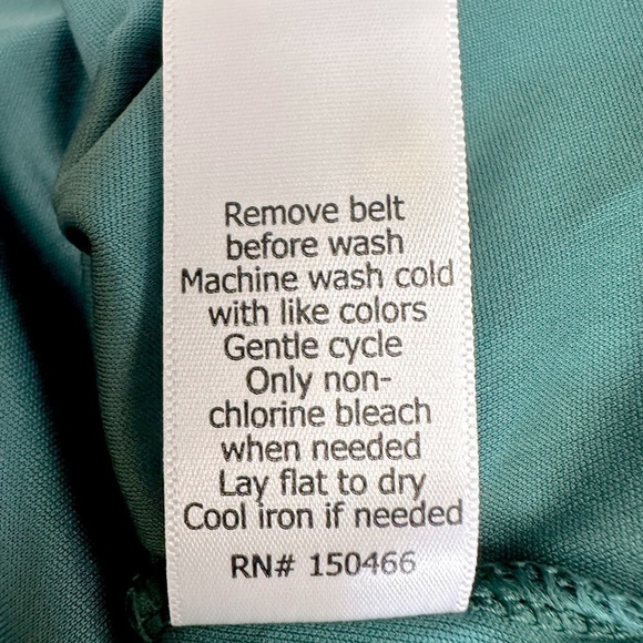 NWT 41 Hawthorn Women’s Belted Wrap Dress Green and White Print Size Small - Picture 11 of 14